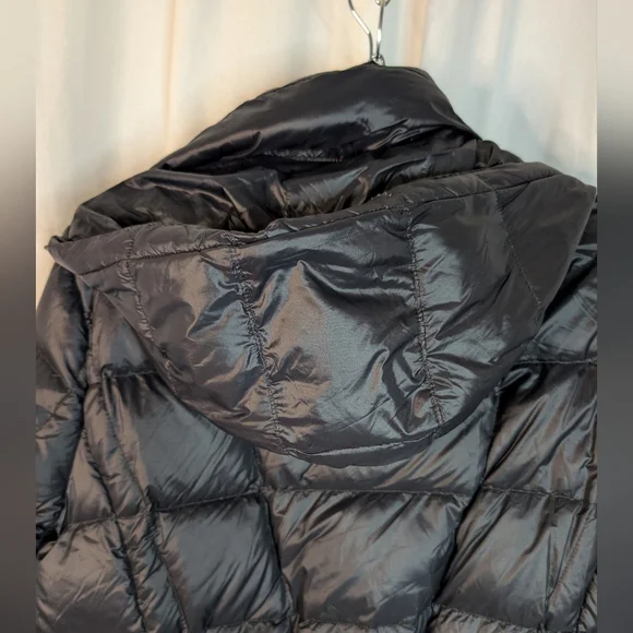 Calvin Klein Women's Hooded Packable Down Puffer Coat Jacket XL Black - Picture 4 of 11